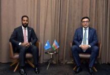 Wasiirka Dhallinyarada iyo Ciyaaraha Soomaaliya oo Gaarar dalka Azerbaijan.