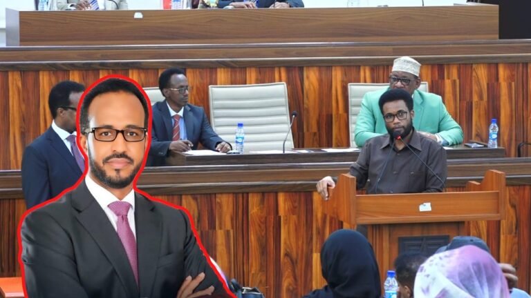 {DAAWO MUQAALKA} Wasiirka cusub ee wasaarada ganacsiga oo lagu dhaariyey Xarunta Golaha shacabka