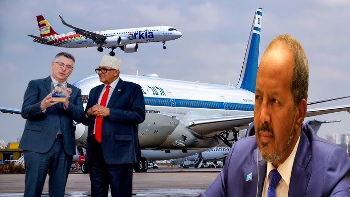 Diyaaradda Israaiil ee Arkia oo Laga Mabnuucay Hawada Soomaaliya.