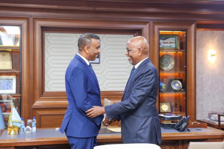 {DAAWO SAWIRADA} Ra’iisul Wasaare Xamsa oo maanta xafiiskiisa ku qaabilay Wasiirka Maaliyadda Dowladda Jabuuti.