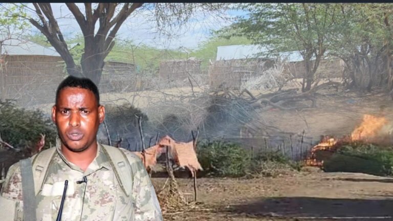 DAAWO MUQAALKA} Dadka Tuulada iji oo ka Cabanaya Barakac lagu sameeyey iyo in Guryahoodii la Gubay.