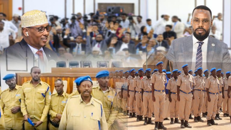 {DAAWO MUQAALKA} Ciidamada ku sugnaa Gudaha Baarlamanka oo banaanka xaunta la geeyey