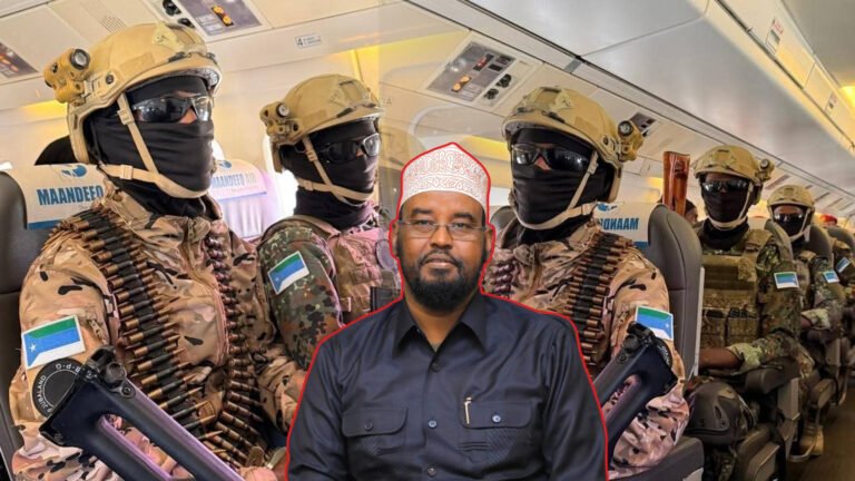 {DAAWO MUUQAALKA}  Ilaalada Gaarka ah ee Madaxweynaha Jubaland oo Kismaayo Kasoo Baxay kuna wajahan Muqdisho.