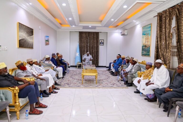 Guddoomiye Aadan Madoobe oo Muqdisho kula kulmay Odayaal & Waxgarad kasoo jeeda DG Koofur Galbeed